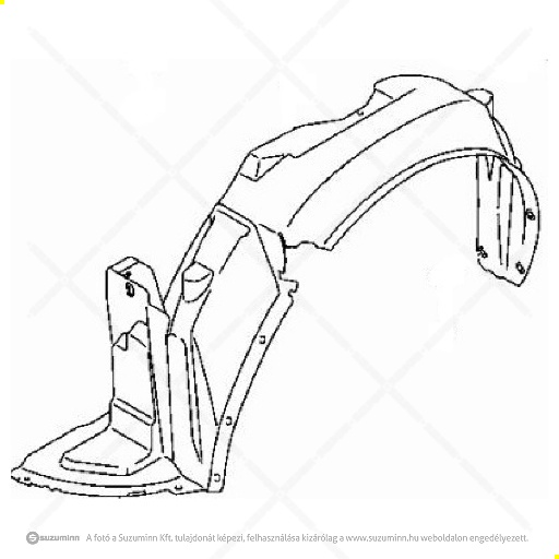 karosszéria / dobbetétek / Suzuki Swift kerékjárat dob betét bal  (Eredeti Suzuki import alkatrész), cikkszám: M72322-63J20