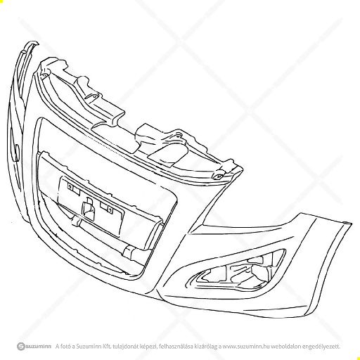 karosszéria / első lökhárító és részei / Suzuki Splash type2 első lökhárító (Eredeti Suzuki import alkatrész), cikkszám: M71711-80M00