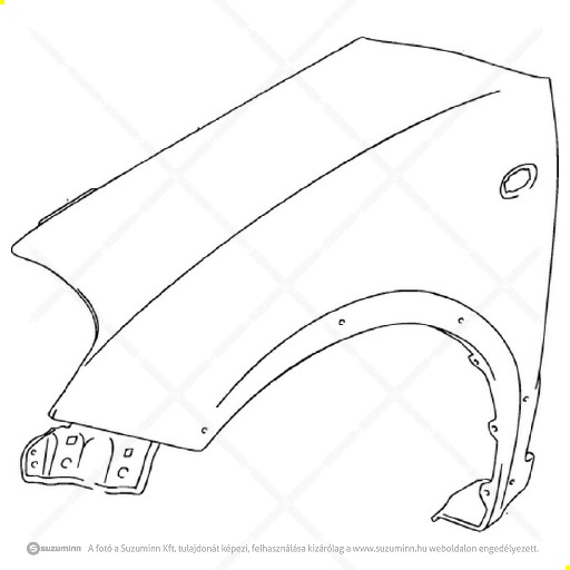 karosszéria / első sárvédő / Suzuki SX4 sárvédő jobb (Eredeti Suzuki import alkatrész), cikkszám: M57611-79J00