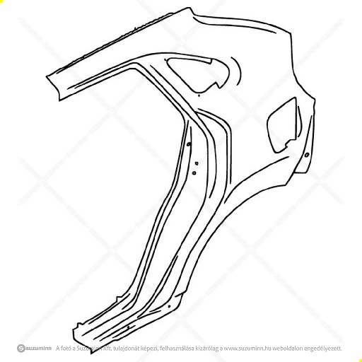 karosszéria / hátsó sárvédők / Suzuki Baleno 2015- bal hátsó sárvédő