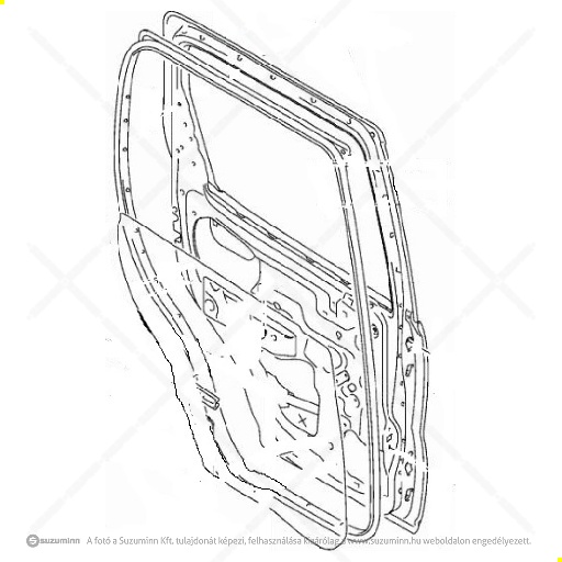 karosszéria / ajtók és tartozékai / Suzuki Ignis bal hátsó ajtó gyári (gyári, eredeti alkatrész), cikkszám: 68004-86G00
