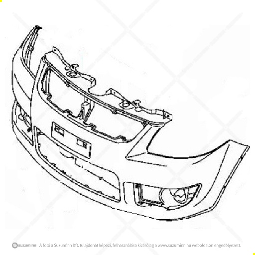 karosszéria / első lökhárító és részei / Suzuki SX4 első lökhárító gyári (gyári, eredeti alkatrész), cikkszám: 71711-79J00-799