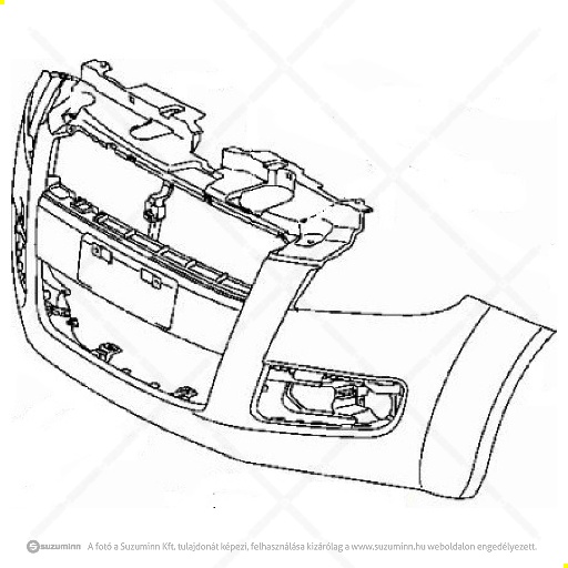 karosszéria / első lökhárító és részei / Suzuki Splash type1 első lökhárító (gyári, eredeti alkatrész), cikkszám: 71711-51K00-799