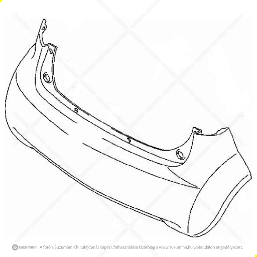 karosszéria / első lökhárító és részei / Suzuki Splash type1 hátsó lökhárító  (gyári, eredeti alkatrész), cikkszám: 71811-51K00-799