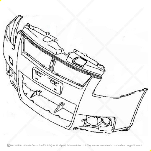 karosszéria / első lökhárító és részei / Suzuki Swift Sport első lökhárító, gyári (gyári, eredeti alkatrész), cikkszám: 71711-57K10-799