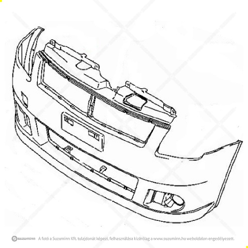 karosszéria / első lökhárító és részei / Suzuki Swift lökhárító gyári (gyári, eredeti alkatrész), cikkszám: 71711-62J00-799