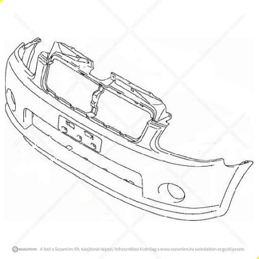 karosszéria / első lökhárító és részei / Suzuki Wagon R+ lökhárító gyári (gyári, eredeti alkatrész), cikkszám: 71711-84E21-799