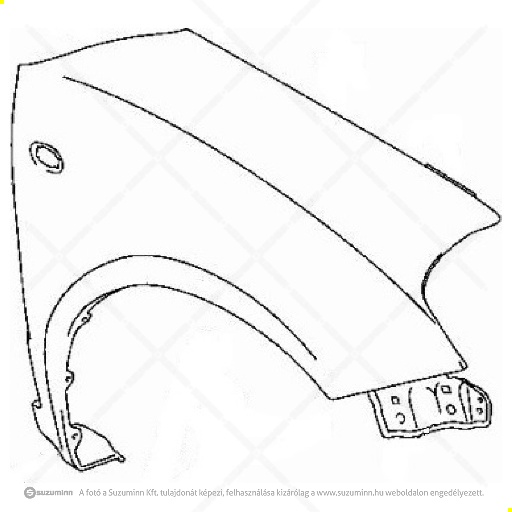 karosszéria / első sárvédő / Suzuki SX4 jobb első sárvédő gyári (gyári, eredeti alkatrész), cikkszám: 57611-79J00