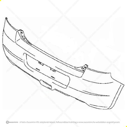karosszéria / hátsó lökhárító és részei / Suzuki Swift type2 hátsó lökhárító gyári (gyári, eredeti alkatrész), cikkszám: 71811-72K00-799