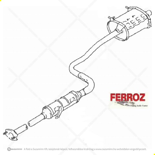 kipufogó / kipufogó rendszer / Suzuki Swift kipufogó 5 ajtós utángyártott (utángyártott alkatrész), cikkszám: UFE24006